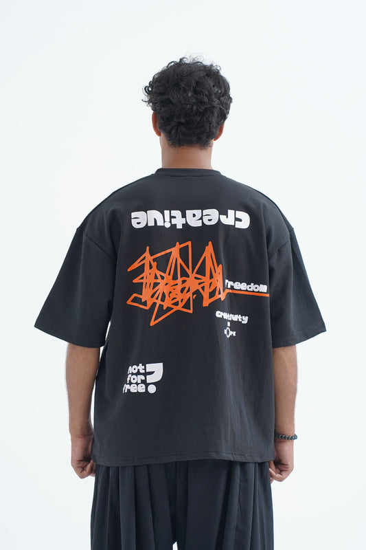 Art Not for Free Black T-shirt - Walaiti Official